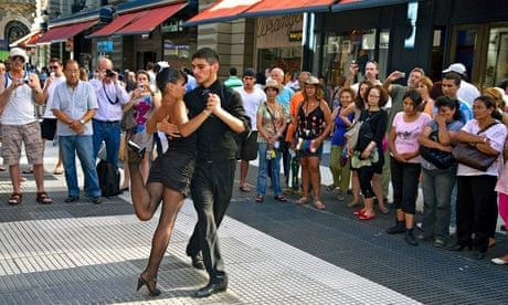 Argentinian tango dancers, Florida Street, Buenos Aires, Argentina