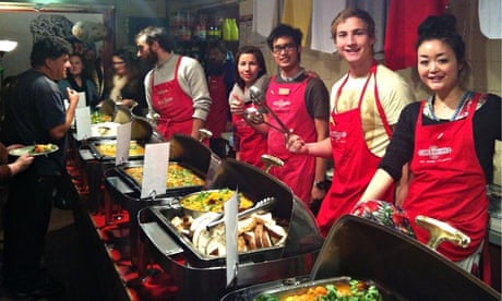 Serving up meals at Lentil As Anything's Abbotsford branch