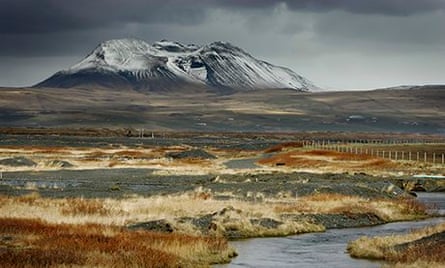 Snow-capped mountain in Iceland