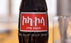 Elk200-1176 Ethiopia, Addis Ababa, Coca Cola bottle with Amharic script