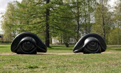 Louise Bourgeois sculptures in Umedalen park
