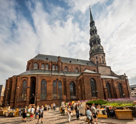 View of Saint Peter's church, Riga