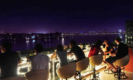 The rooftop oyster bar at Don's, Hay To, Hanoi