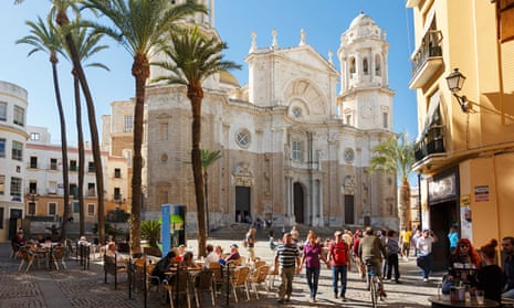 Cadiz, Cadiz Province, Andalusia, southern Spain. The cathedral on Plaza de la Catedral.