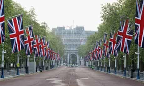 Preparations for the diamond jubilee carriage procession, London