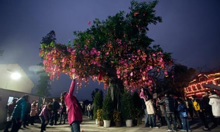 A wishing tree in Lam Tsuen, Hong Kong