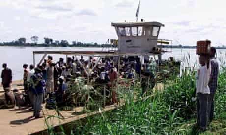 Congo overloaded boat