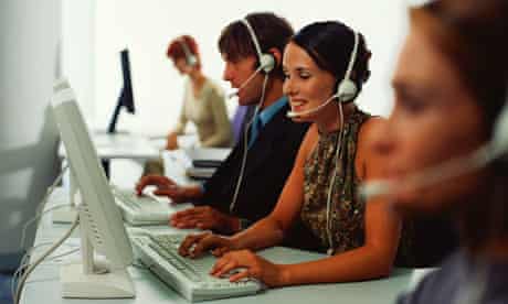 Work in a Telephone Service Center