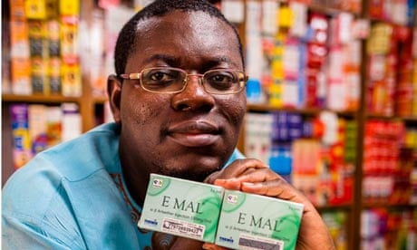 Bright Simons with the mPedigree anti-counterfeit drug system