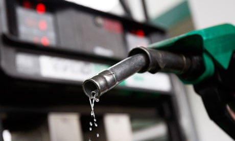 File photo of petrol dripping  from a gasoline pump