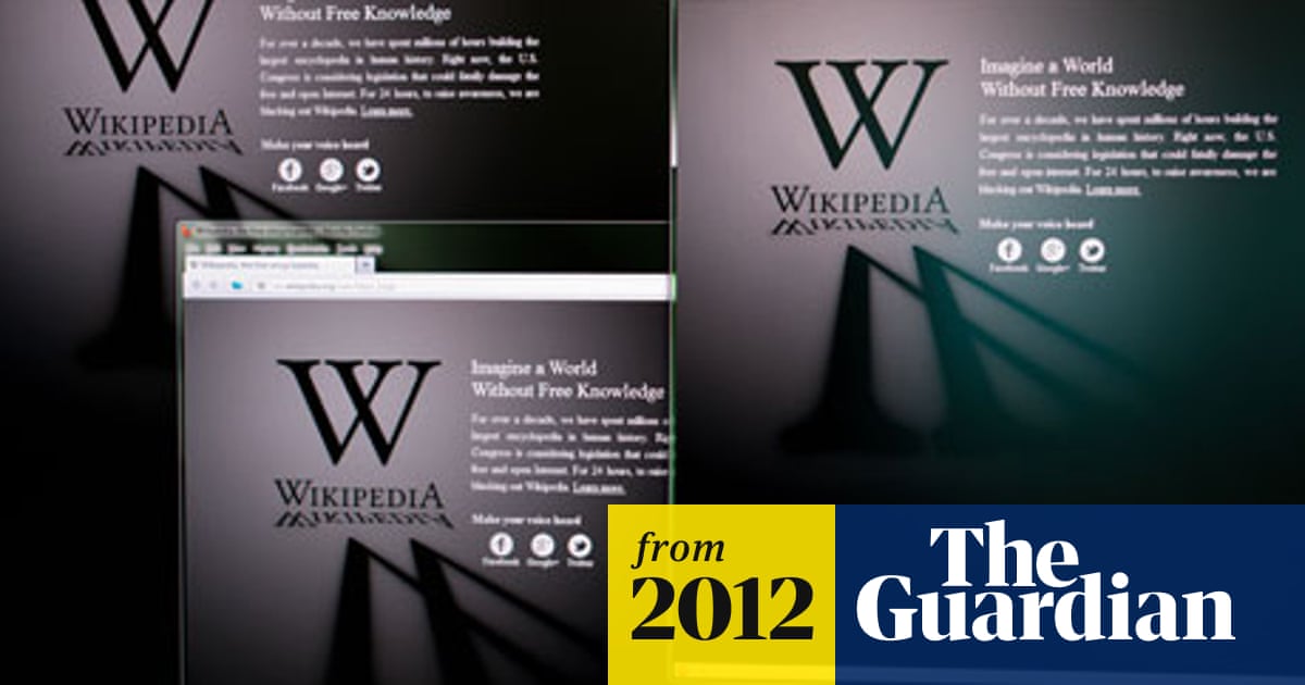 Wikipedia Begins Blackout In Protest Against Us Anti Piracy Laws Technology The Guardian