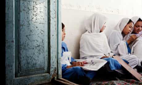 Hazara girls at a charitable school Roshni, Pakistan