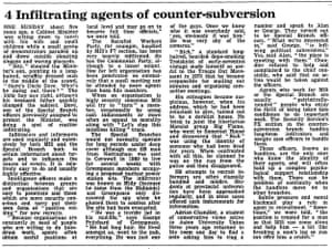 The Guardian article from 18 April 1984 reporting the confrontation with Gibson