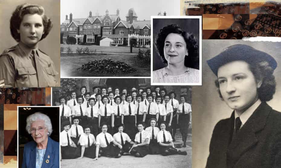 Clockwise from top left: Betty Webb, Bletchley Park in Buckinghamshire, Joan Joslin, Joyce Aylard, the Colossus codebreakers in 1945, and Betty Webb at 91, pictured in 2014. Photography: Courtesy of Bletchley Park, Mirrorpix, Getty Images, Rex/Shutterstock