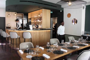 Interior of the Anona restaurant, Batignolles, Paris.