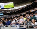 Tottenham fans reacting during a match