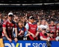 West Ham fans reacting during a match