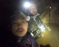 Moment rescuers find five villagers trapped in flooded Laos cave - video