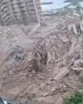 Levelled buildings in Venezuela’s La Guaira – video