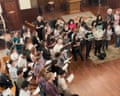 Gaia Music Collective members harmonize to The Climb by Miley Cyrus