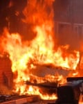 Cars and homes set on fire during protests in Belfast
