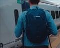 Train of thought: Pete Wise tests how the backpacks handle life on the move