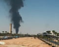 Flames and large plume of black smoke seen rising near Riyadh airport