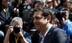 Greece’s Prime Minister Alexis Tsipras arriving at the European Union leaders summit in Brussels.