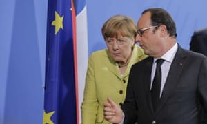 Angela Merkel and François Hollande in Berlin, June 01 2015.