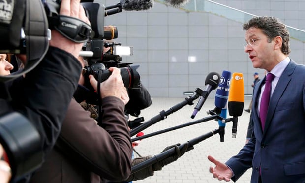 Eurogroup president Jeroen Dijsselbloem arrives for an extraordinary eurozone finance ministers meeting in Brussels 