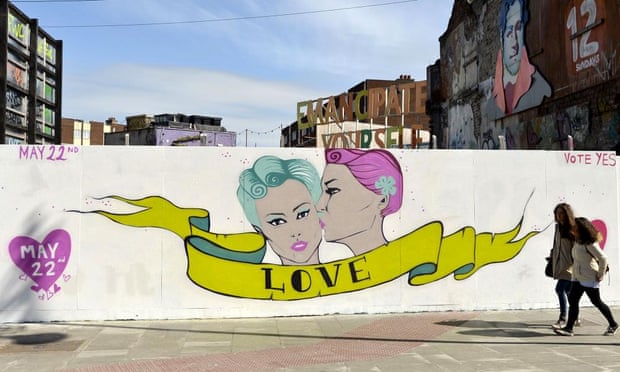 A mural on Dublin’s Richmond Street in the buildup to the gay marriage referendum.