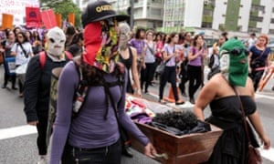 The right to choose: a pro-abortion march in São Paulo.