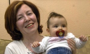 Annegret Raunigk pictured when she was 55, with her daughter Leila in Berlin.