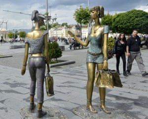Kitsch statues in Skopje