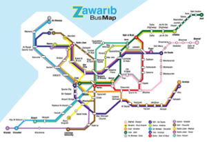 Beirut bus map