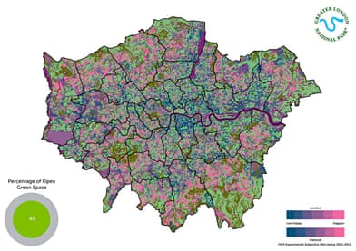 London Green Spaces Map How Making London Greener Could Make Londoners Happier – Interactive Map | Green  Space | The Guardian