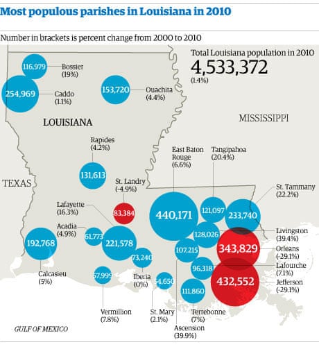 Map Of Louisiana Population Density Worldofmaps Net O 0199