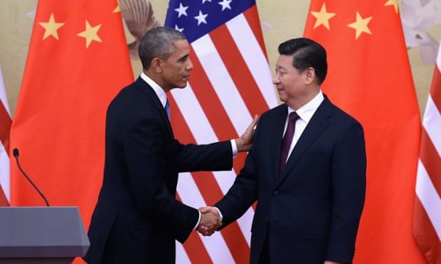 Barack Obama with China's President Xi Jinping.