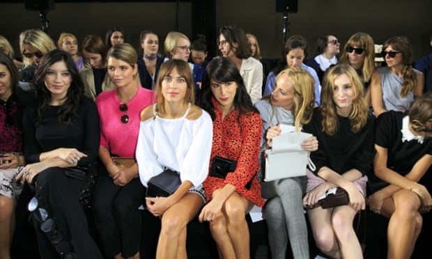 Daisy Lowe, Pixie Geldof and Alexa Chung at the Christopher Kane show in September