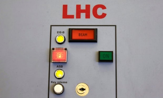 Switches in the control centre of the Large Hadron Collider.