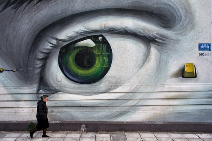 Surveillance by the state also features highly in the minds of graffiti artists in Athens