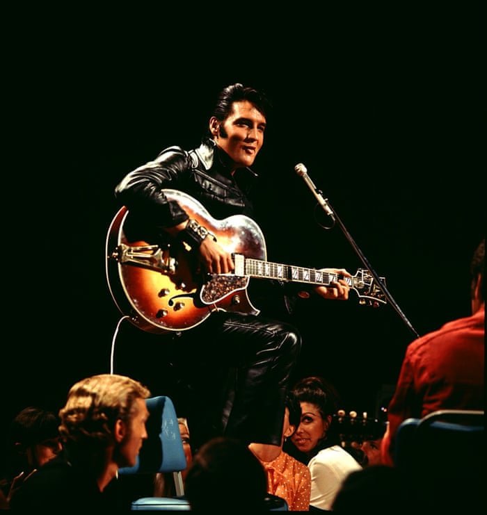 Elvis performing in a 1968 TV special
