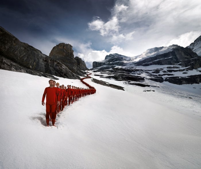 200 testers take part in Mammut testevent for alpine underwear. Location: Eiger, Switzerland.