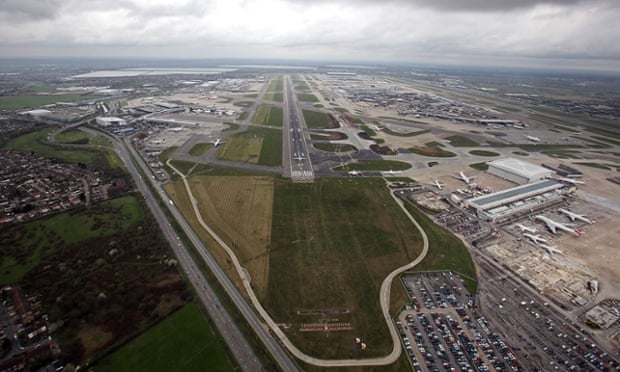 An aerial view of Heathrow airport.